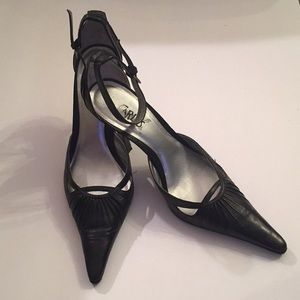 CARLOS SANTANA BLACK LEATHER SHOES